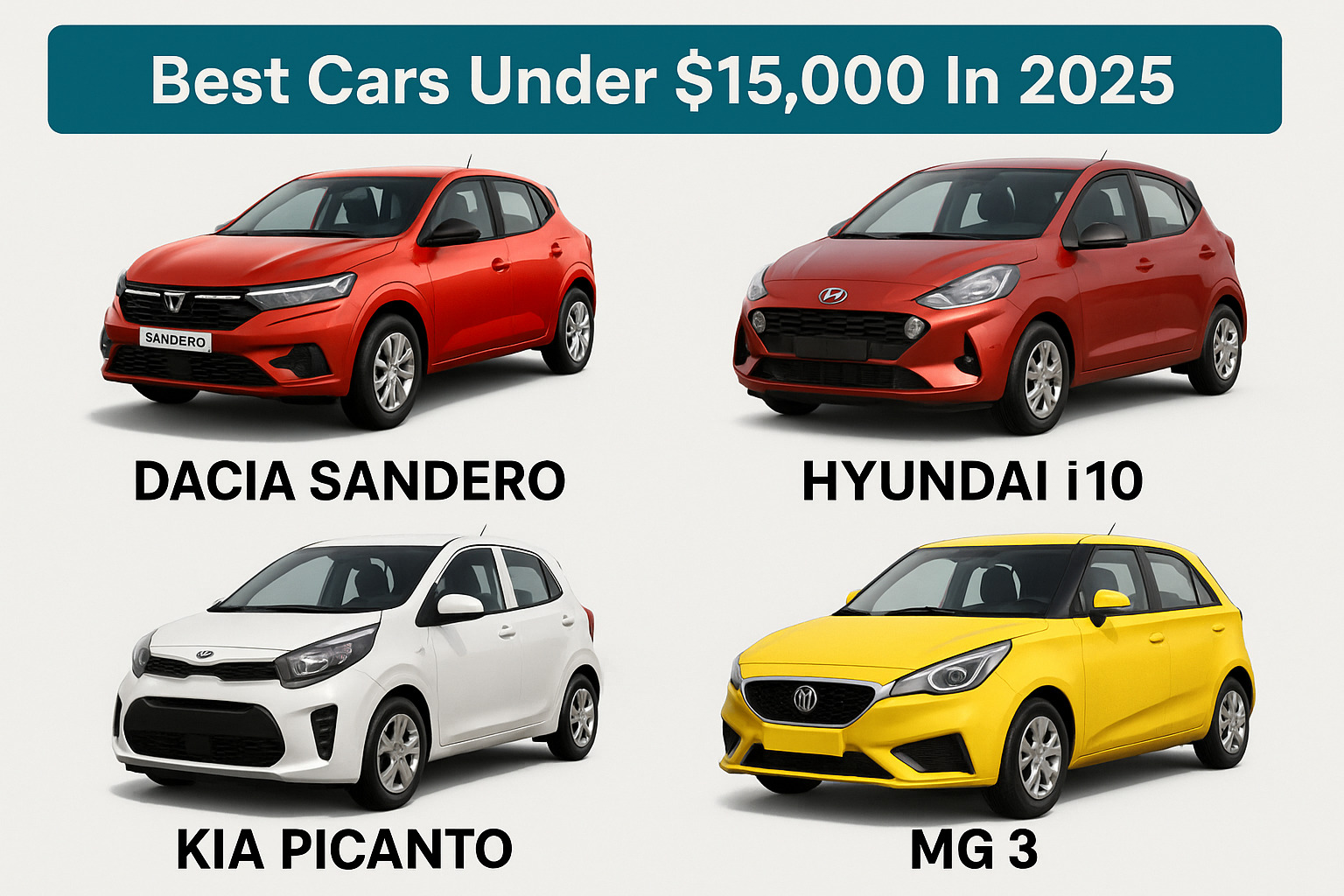باشترین ئۆتۆمبێلی ژێر 15000 دۆلار لە ساڵی 2025