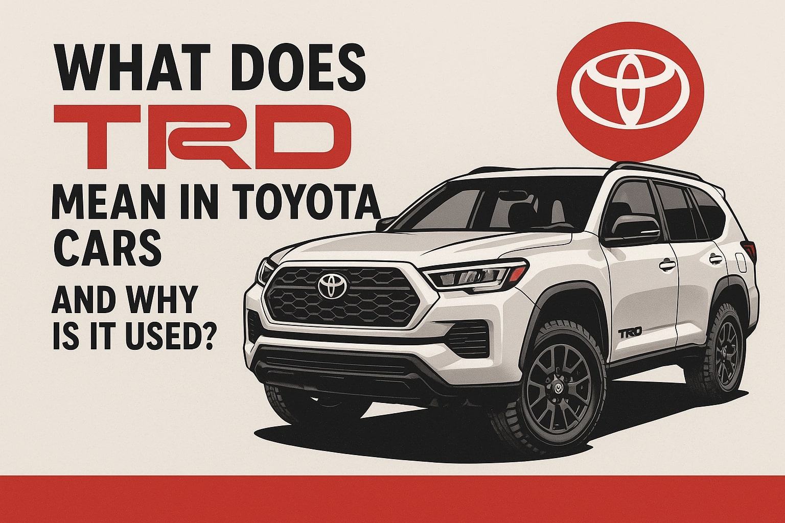 TRD لە ئۆتۆمبێلی تۆیۆتادا مانای چییە و بۆچی بەکاردێت؟